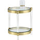York 21.5 X 19.5 inch Brass End Table